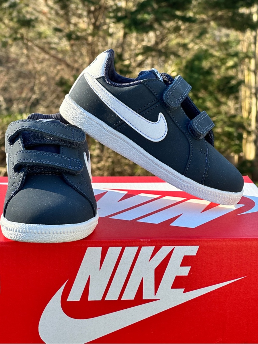 Nike Court Royale TDV Toddler Low Casual Sneaker (Navy White) Size 8C NEW